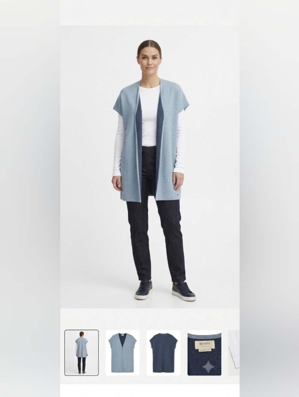 Vintage Anthropologie Light Blue Open Front Cardigan SZ Large